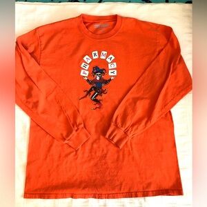 Pharmacy Skate Shop Long sleeve orange t-shirt Mens Large